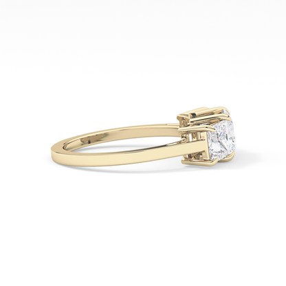 Princess Three Stone Lab Grown Diamond Engagement Ring