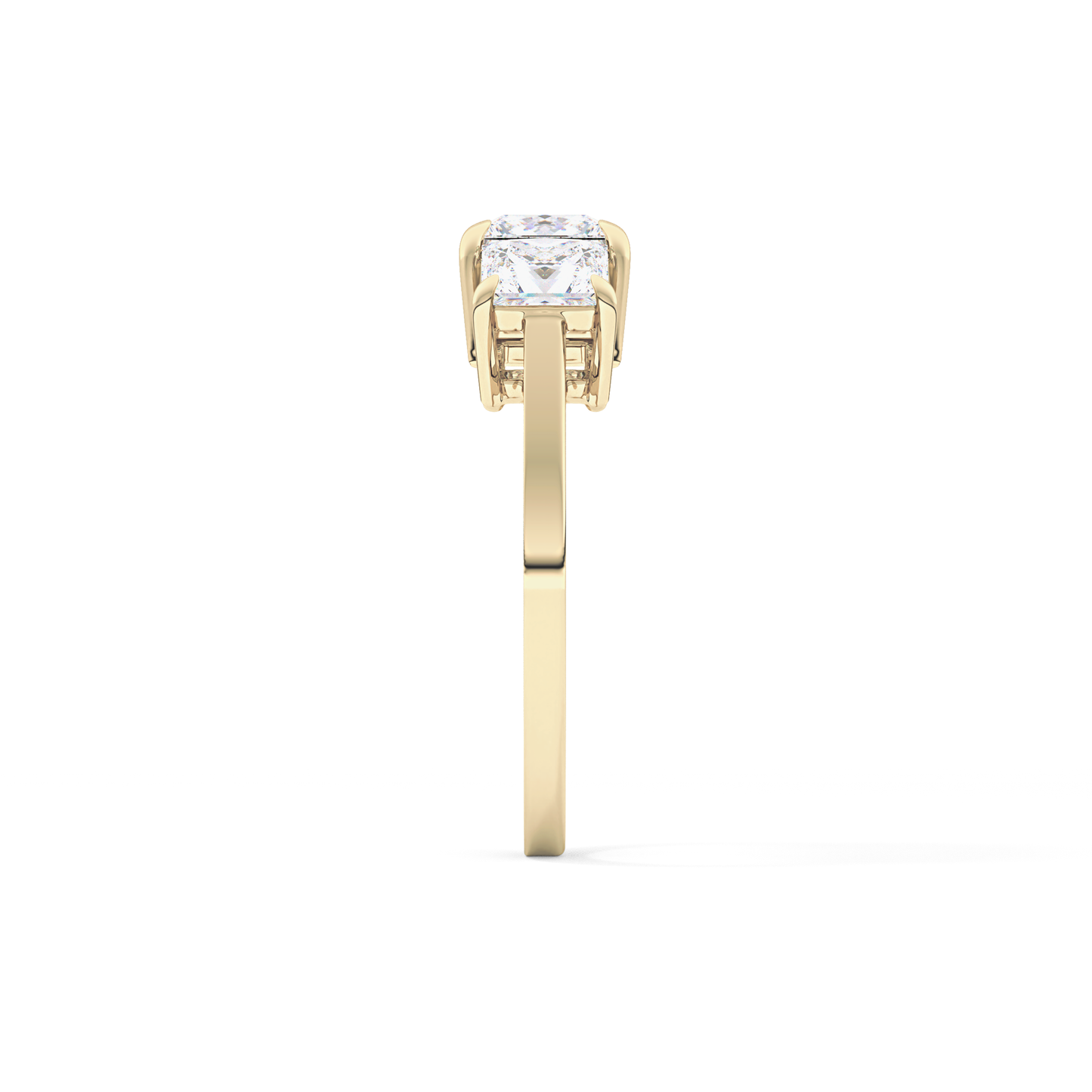 Princess Three Stone Lab Grown Diamond Engagement Ring