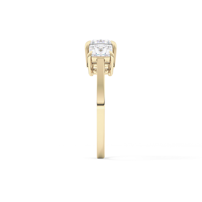 Princess Three Stone Lab Grown Diamond Engagement Ring