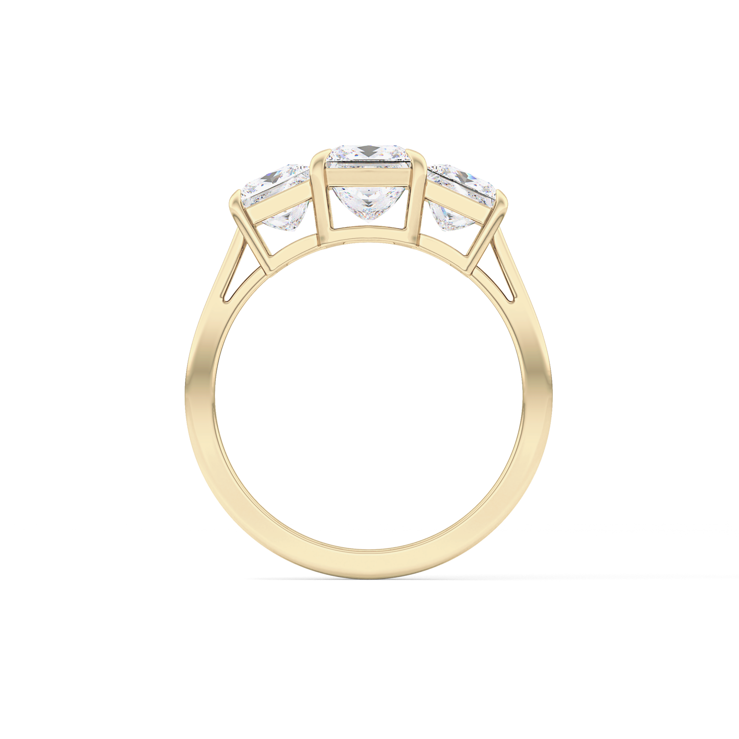 Princess Three Stone Lab Grown Diamond Engagement Ring