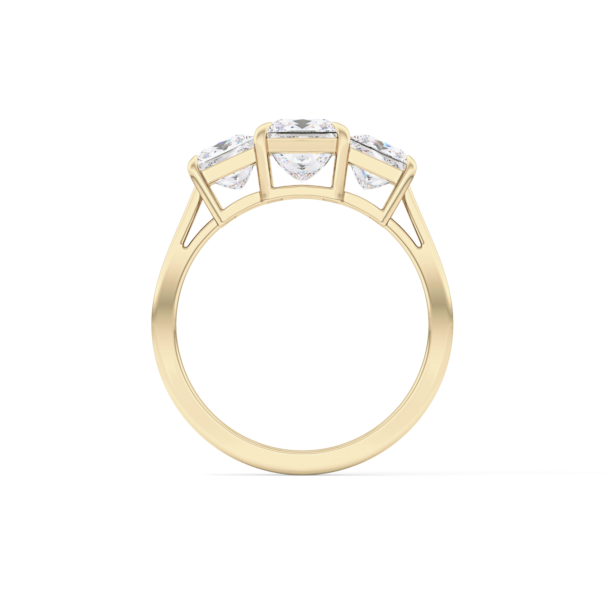 Princess Three Stone Lab Grown Diamond Engagement Ring