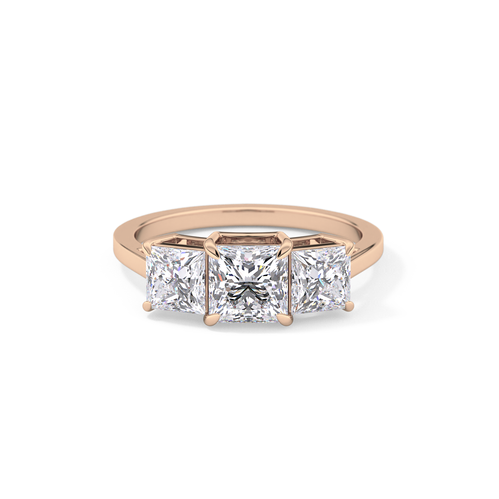 Princess Three Stone Lab Grown Diamond Engagement Ring