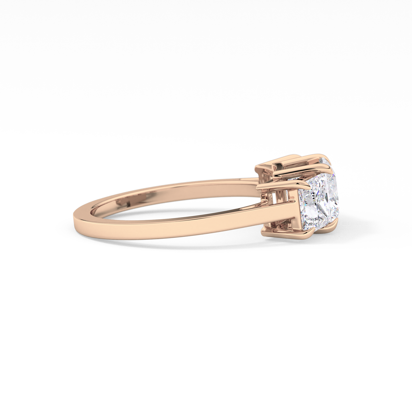 Princess Three Stone Lab Grown Diamond Engagement Ring