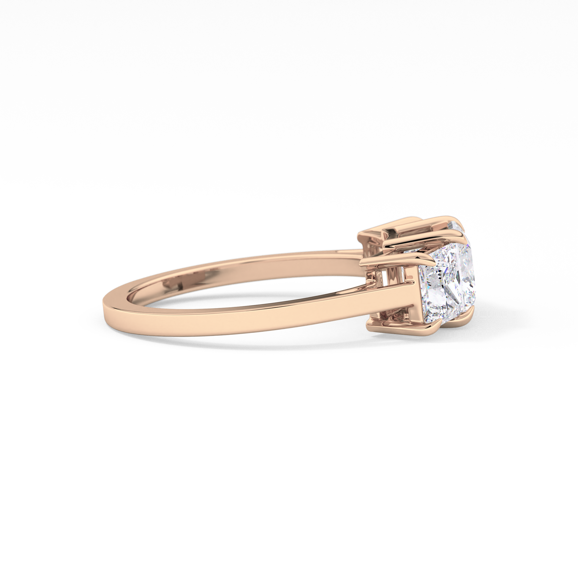 Princess Three Stone Lab Grown Diamond Engagement Ring