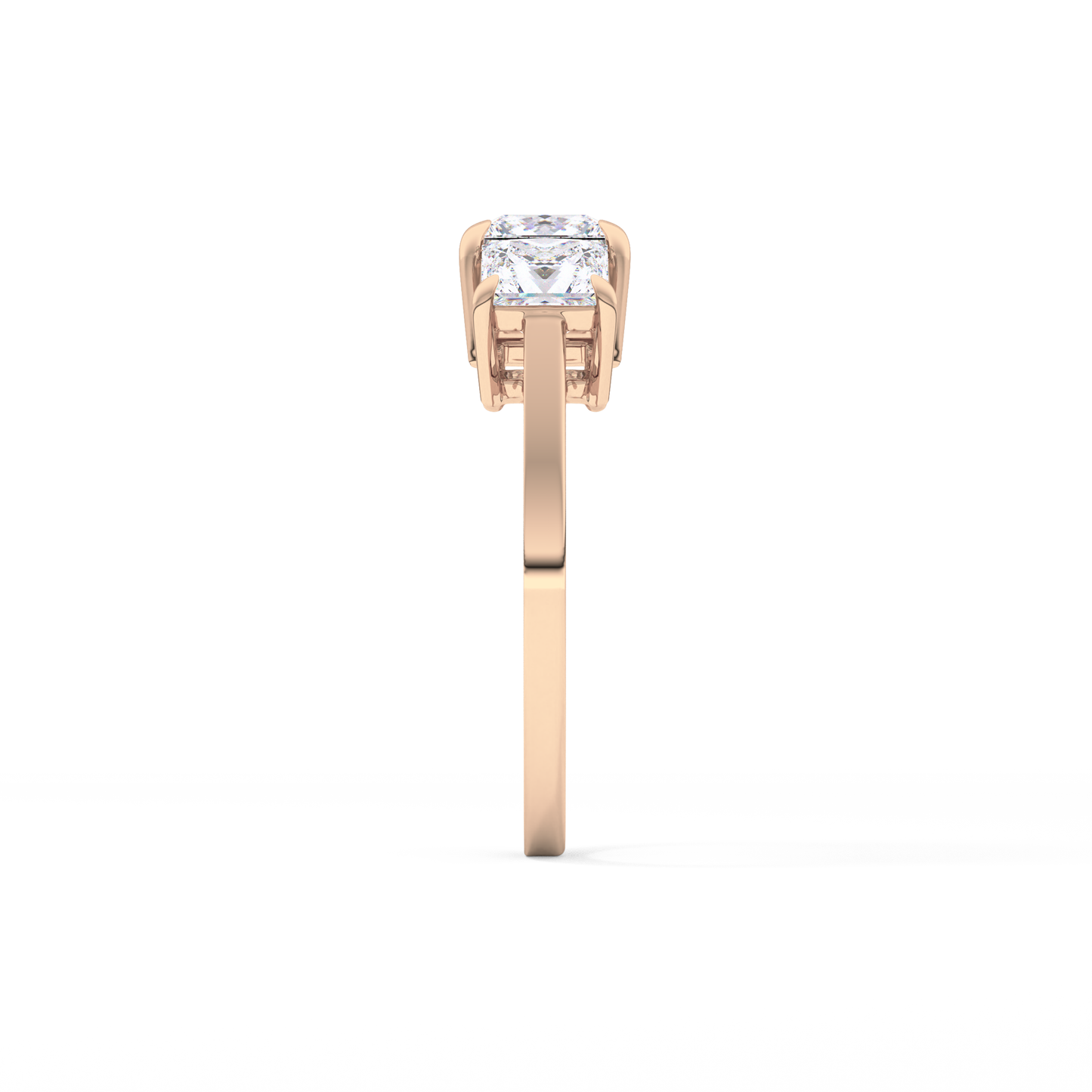 Princess Three Stone Lab Grown Diamond Engagement Ring