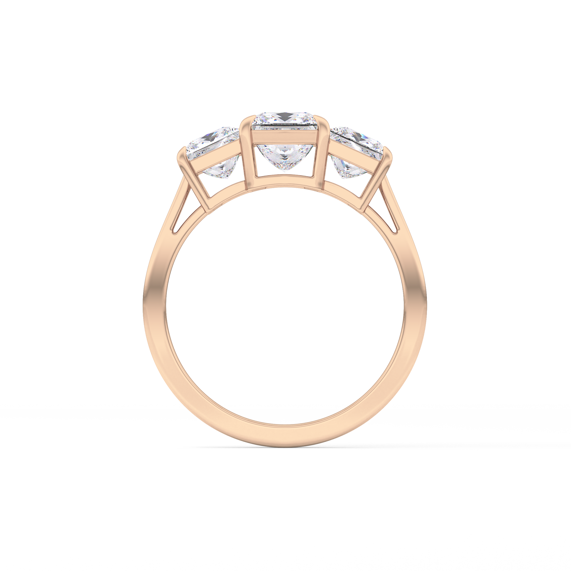 Princess Three Stone Lab Grown Diamond Engagement Ring