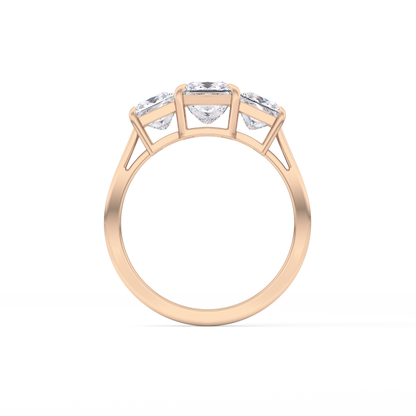Princess Three Stone Lab Grown Diamond Engagement Ring