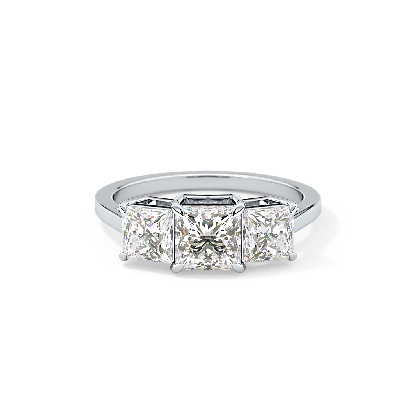 Princess Three Stone Lab Grown Diamond Engagement Ring