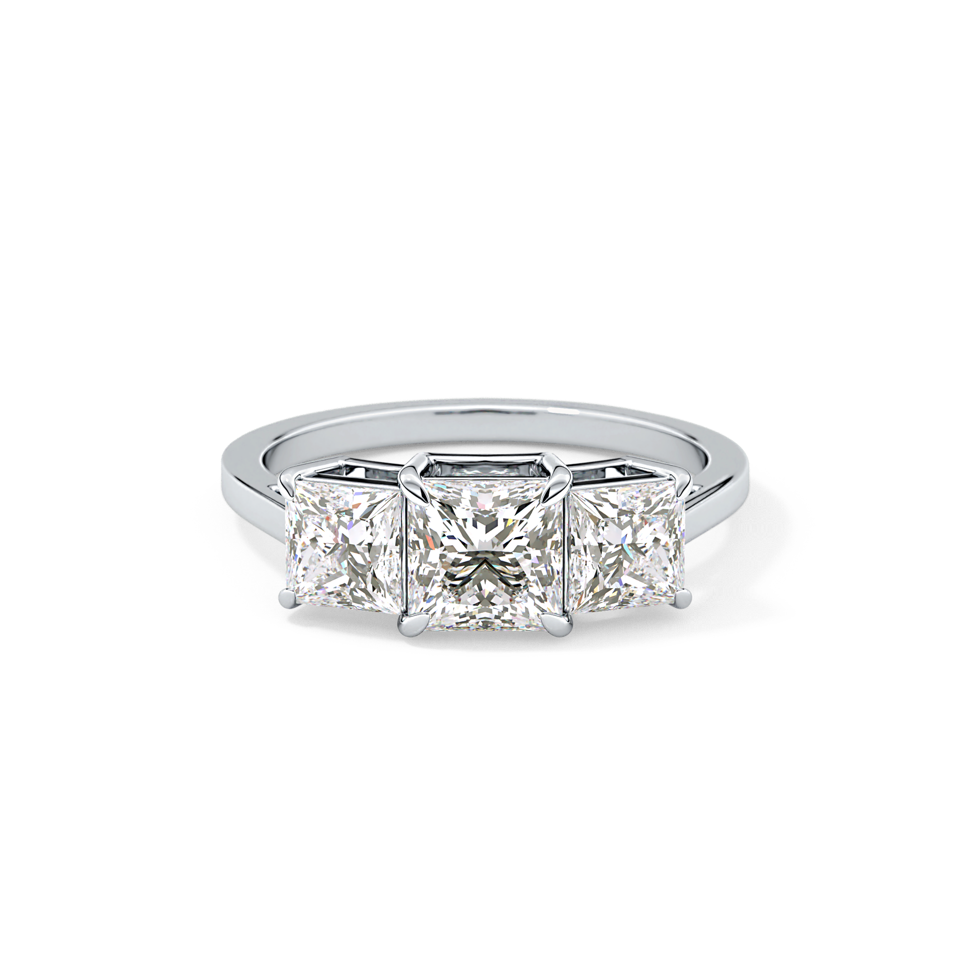 Princess Three Stone Lab Grown Diamond Engagement Ring