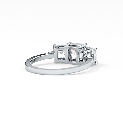 Princess Three Stone Lab Grown Diamond Engagement Ring