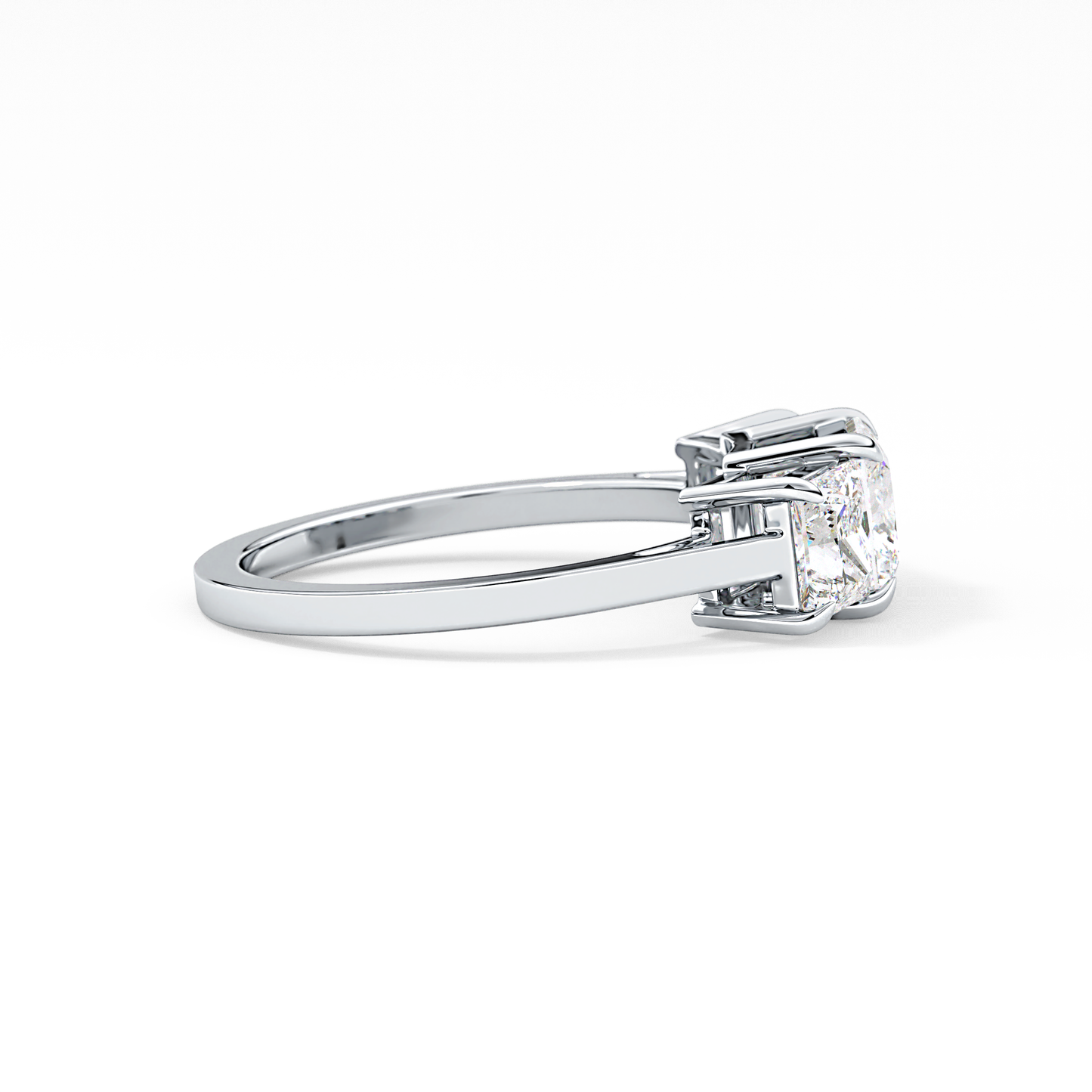 Princess Three Stone Lab Grown Diamond Engagement Ring