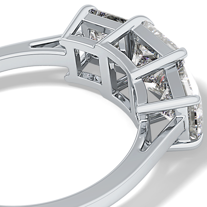 Princess Three Stone Lab Grown Diamond Engagement Ring