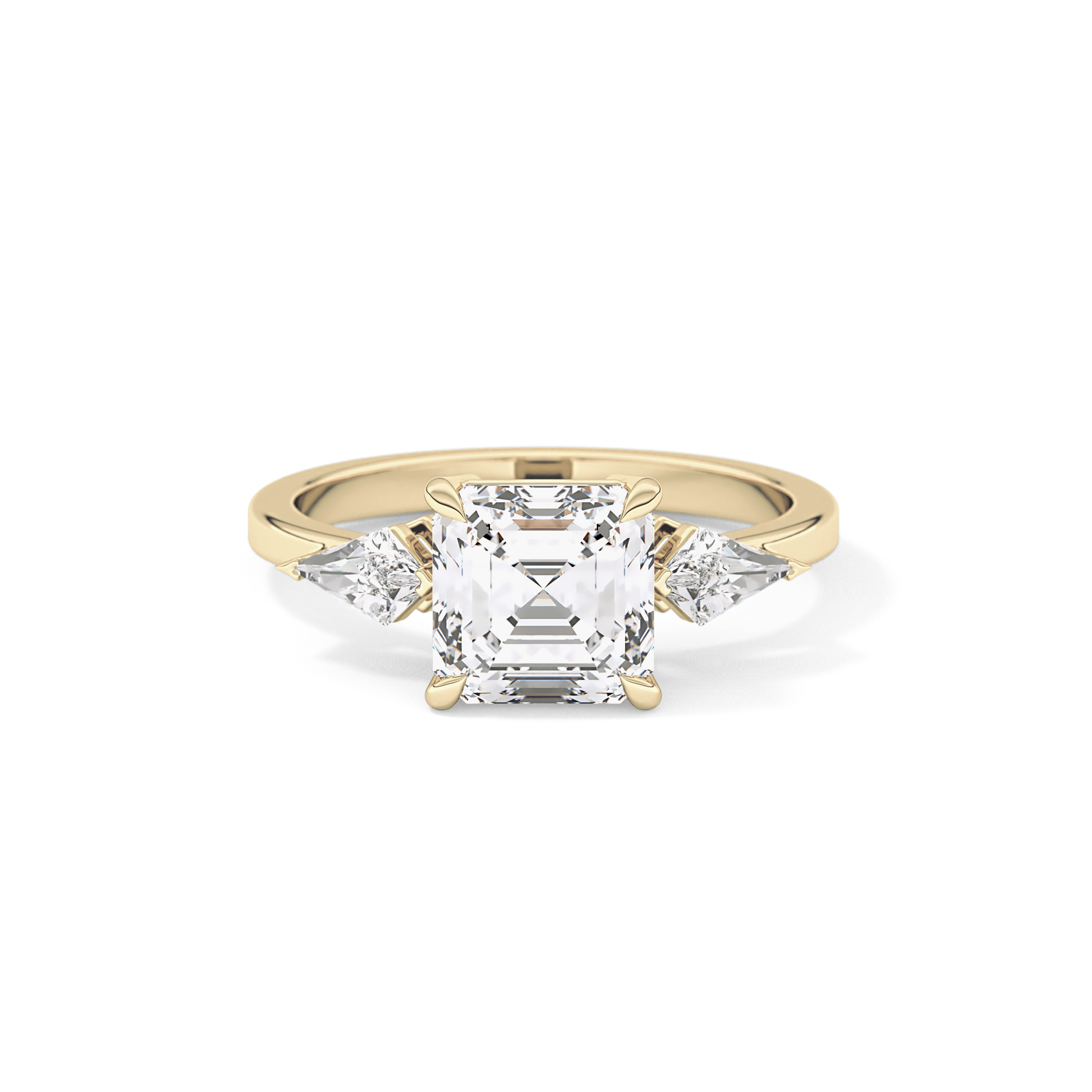 Emerald Solitaire Lab Grown Diamond Engagement Ring