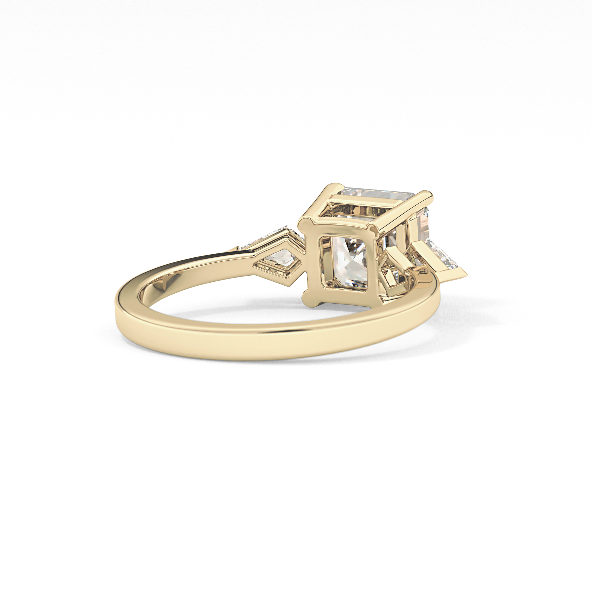 Emerald Solitaire Lab Grown Diamond Engagement Ring