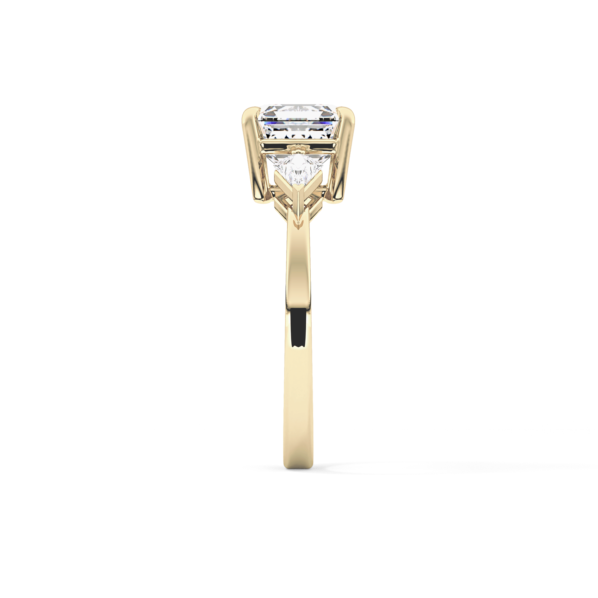 Emerald Solitaire Lab Grown Diamond Engagement Ring