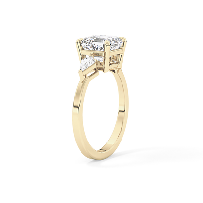 Emerald Solitaire Lab Grown Diamond Engagement Ring