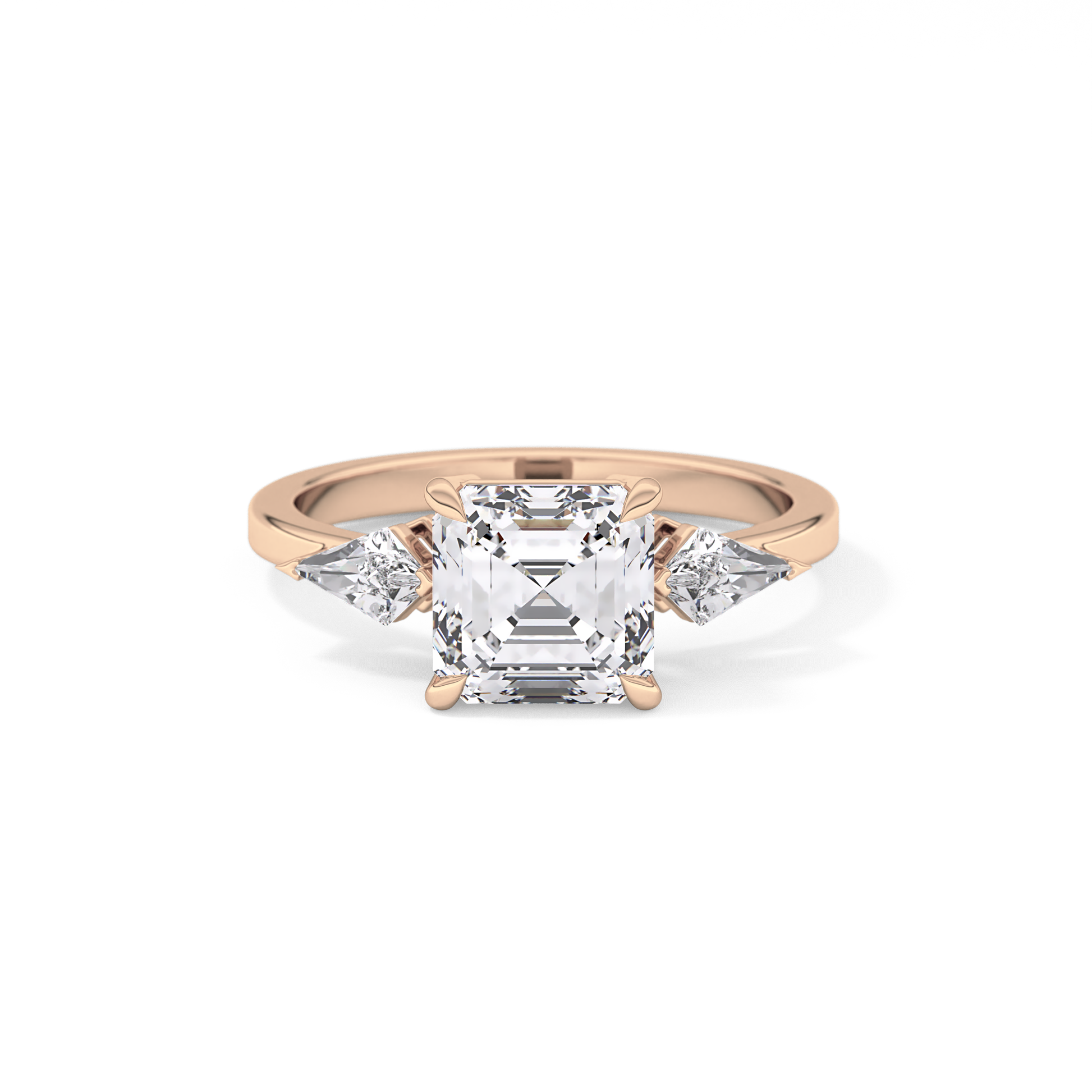 Emerald Solitaire Lab Grown Diamond Engagement Ring
