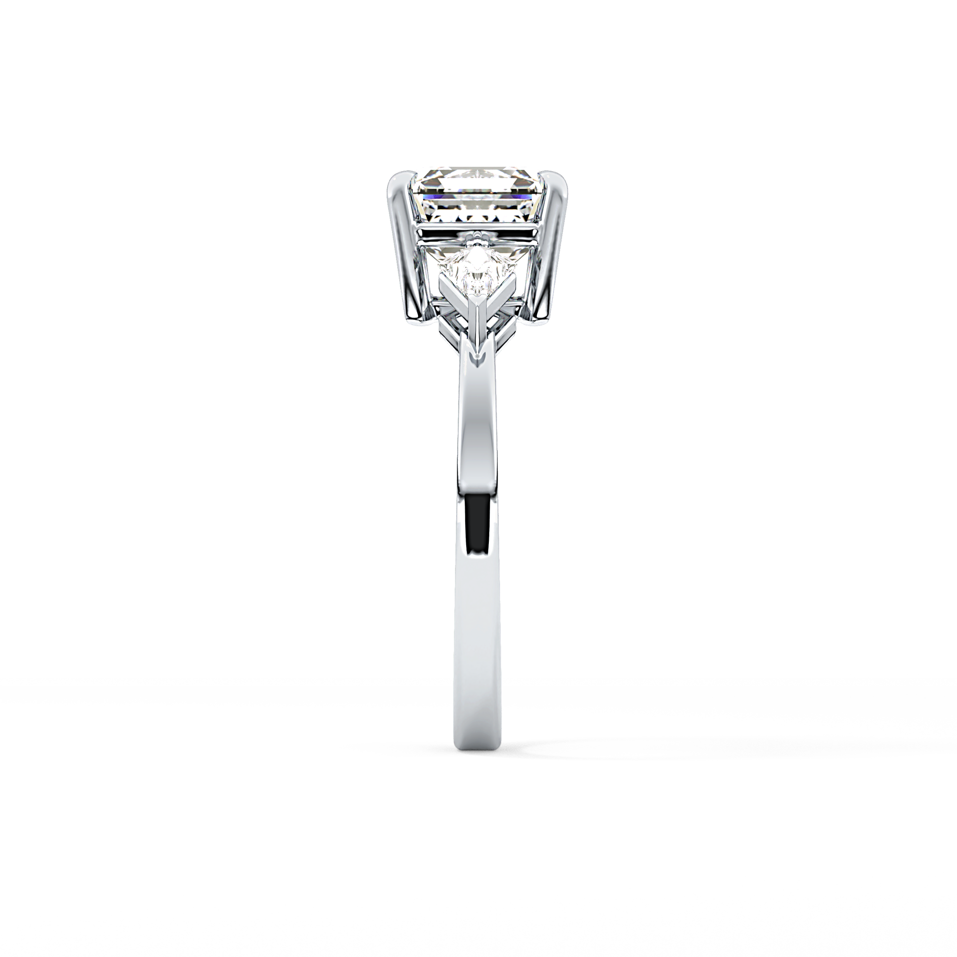 Emerald Solitaire Lab Grown Diamond Engagement Ring