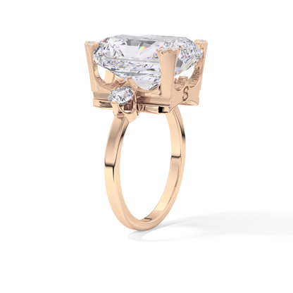 Radiant Three Stone Lab Grown Diamond Engagement Ring