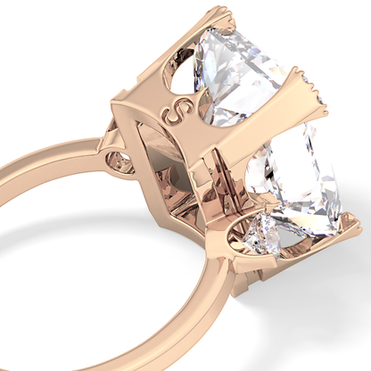 Radiant Three Stone Lab Grown Diamond Engagement Ring