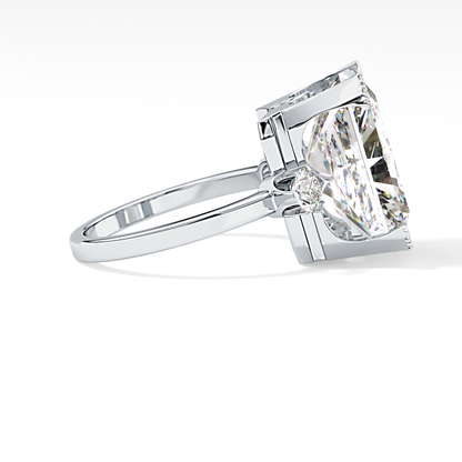 Radiant Three Stone Lab Grown Diamond Engagement Ring