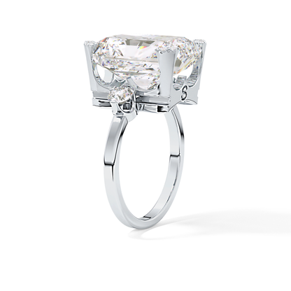 Radiant Three Stone Lab Grown Diamond Engagement Ring