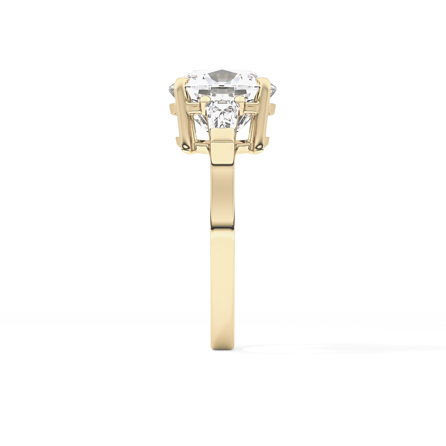 Cushion Three Stone  Lab Grown Diamond Engagement Ring