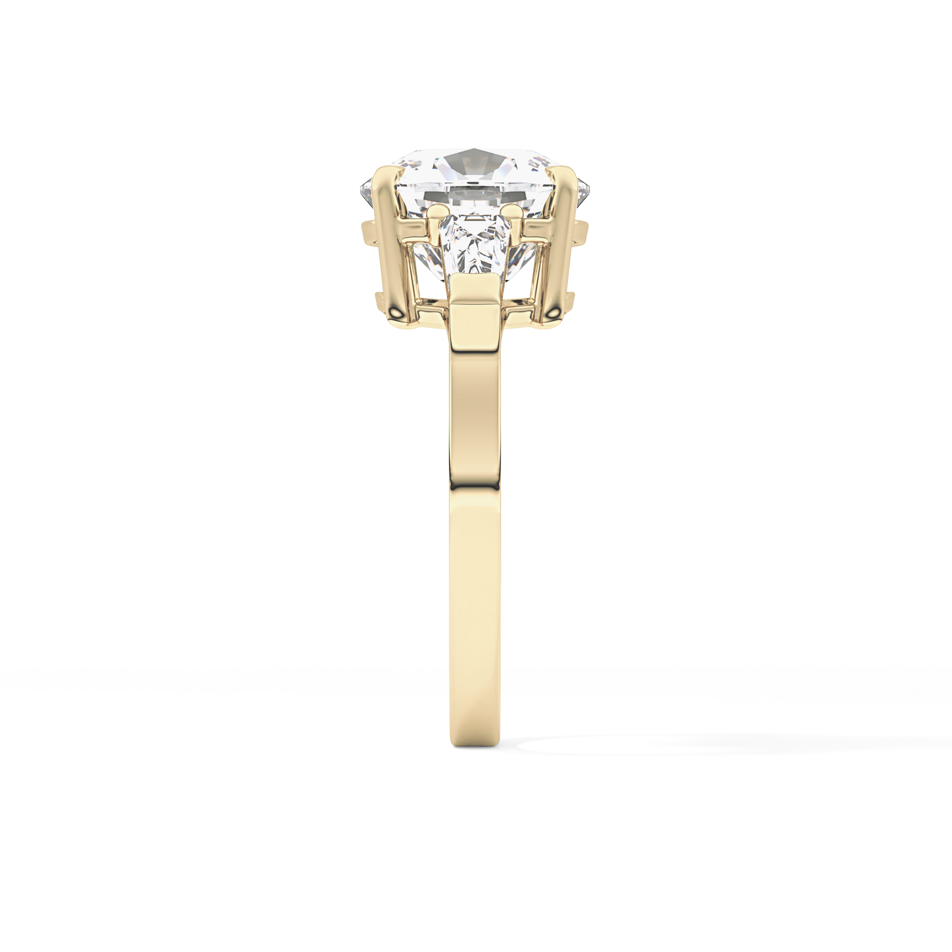 Cushion Three Stone  Lab Grown Diamond Engagement Ring
