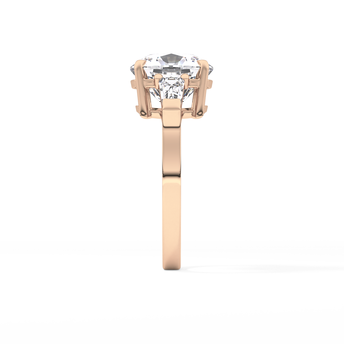 Cushion Three Stone  Lab Grown Diamond Engagement Ring