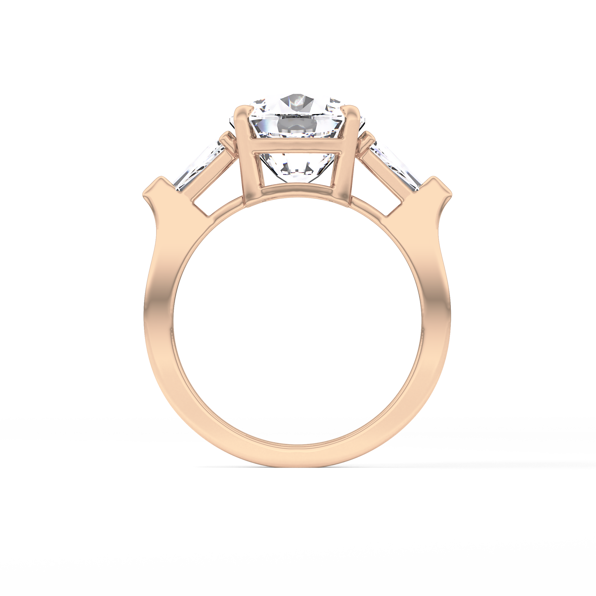 Cushion Three Stone  Lab Grown Diamond Engagement Ring