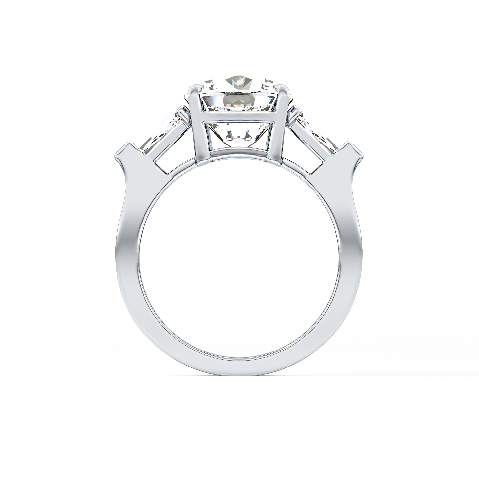 Cushion Three Stone  Lab Grown Diamond Engagement Ring