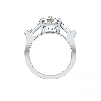Cushion Three Stone  Lab Grown Diamond Engagement Ring