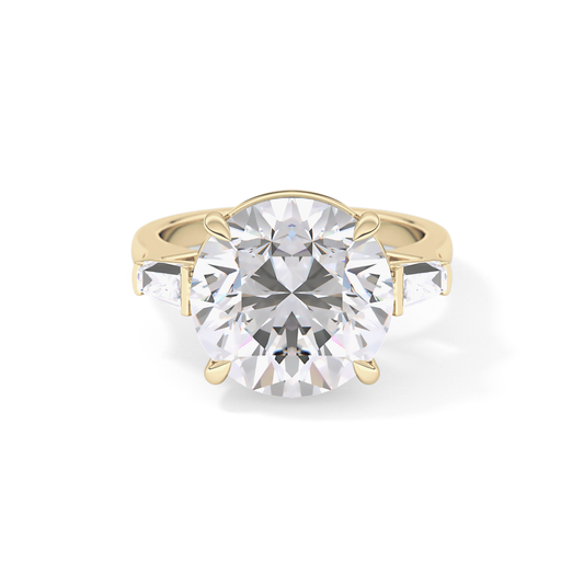 Round Three Stone Lab Grown Diamond Engagement Ring
