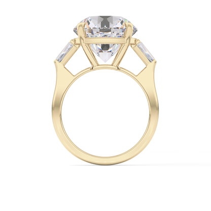 Round Three Stone Lab Grown Diamond Engagement Ring
