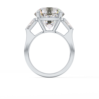 Round Three Stone Lab Grown Diamond Engagement Ring