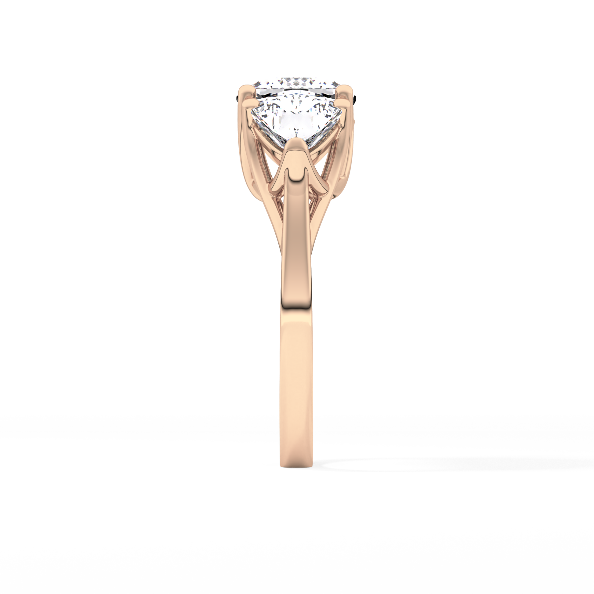 Cushion Three Stone Lab Grown Diamond Engagement Ring