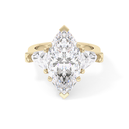 Emerald Solitaire Lab Grown Diamond Engagement Ring