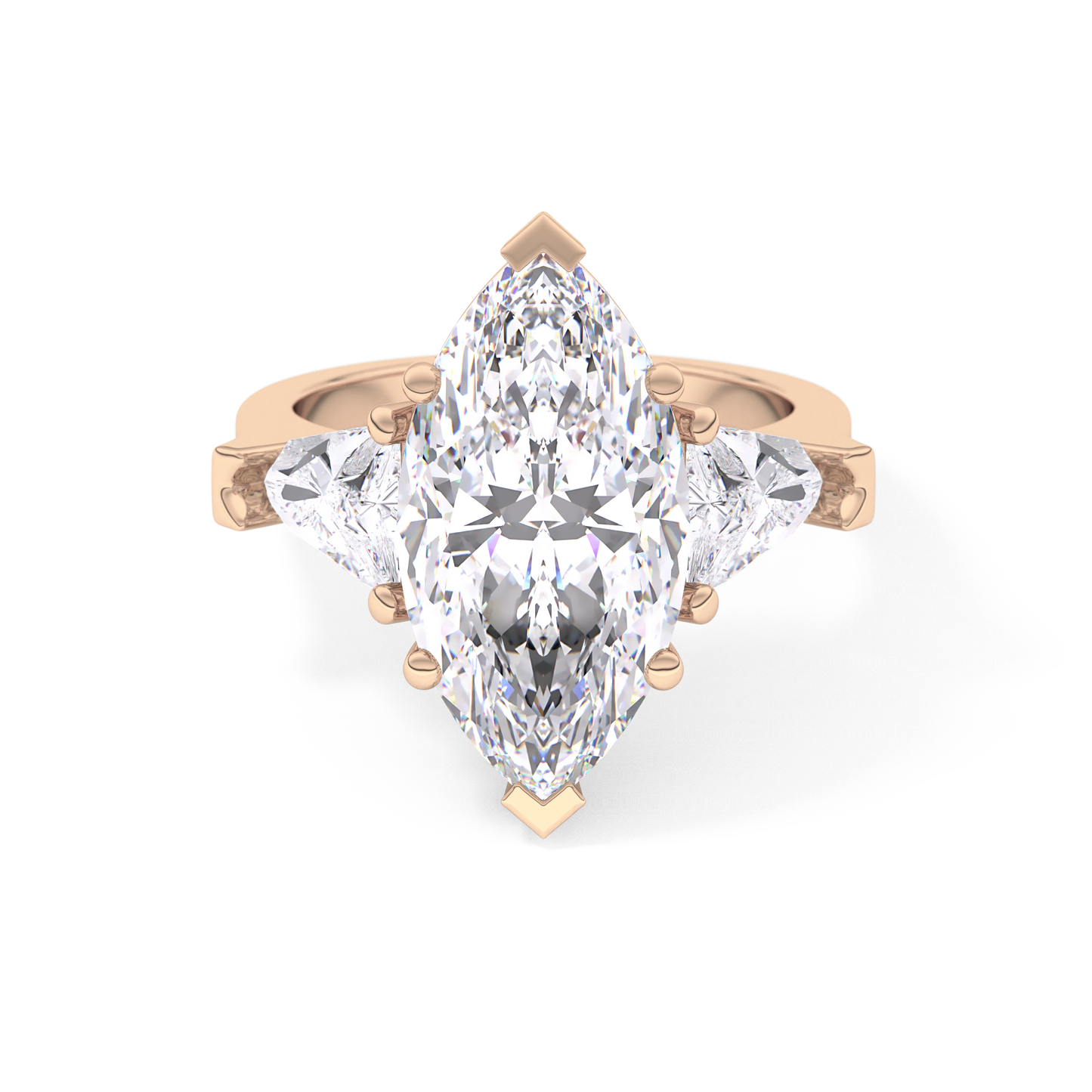 Emerald Solitaire Lab Grown Diamond Engagement Ring