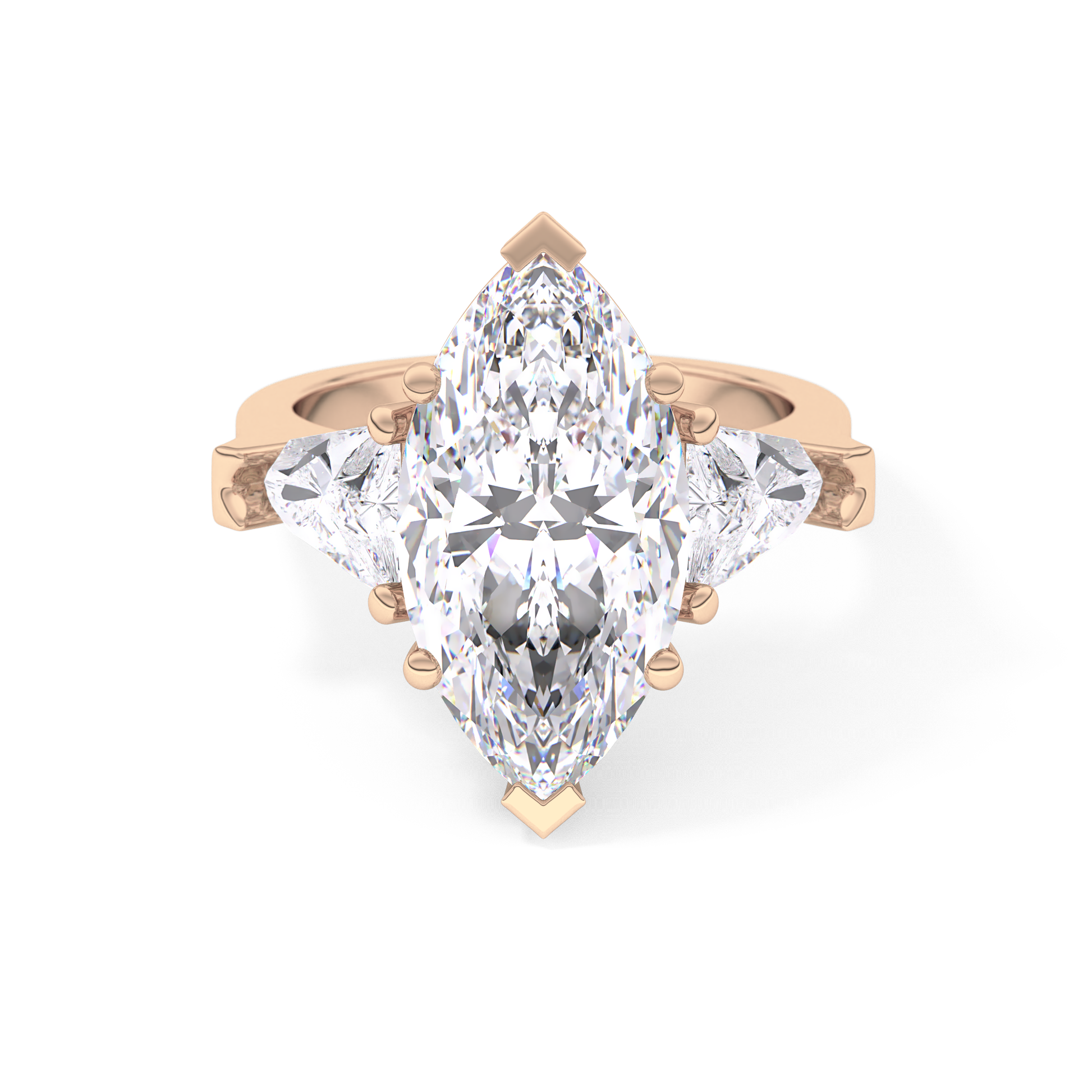 Emerald Solitaire Lab Grown Diamond Engagement Ring
