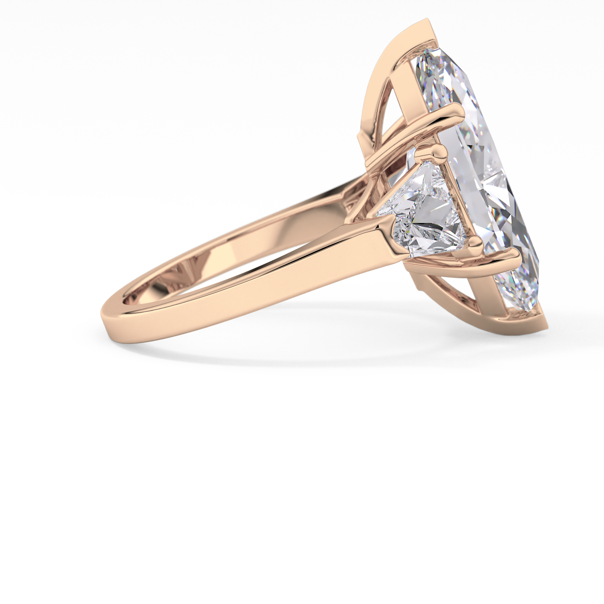 Emerald Solitaire Lab Grown Diamond Engagement Ring