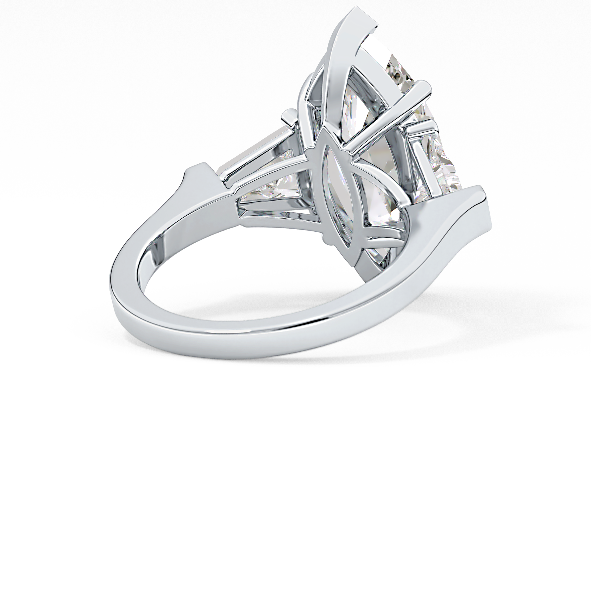 Emerald Solitaire Lab Grown Diamond Engagement Ring