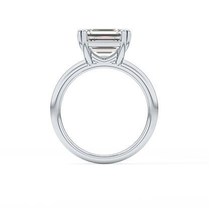 East West Emerald Solitaire Lab Grown Diamond Engagement Ring