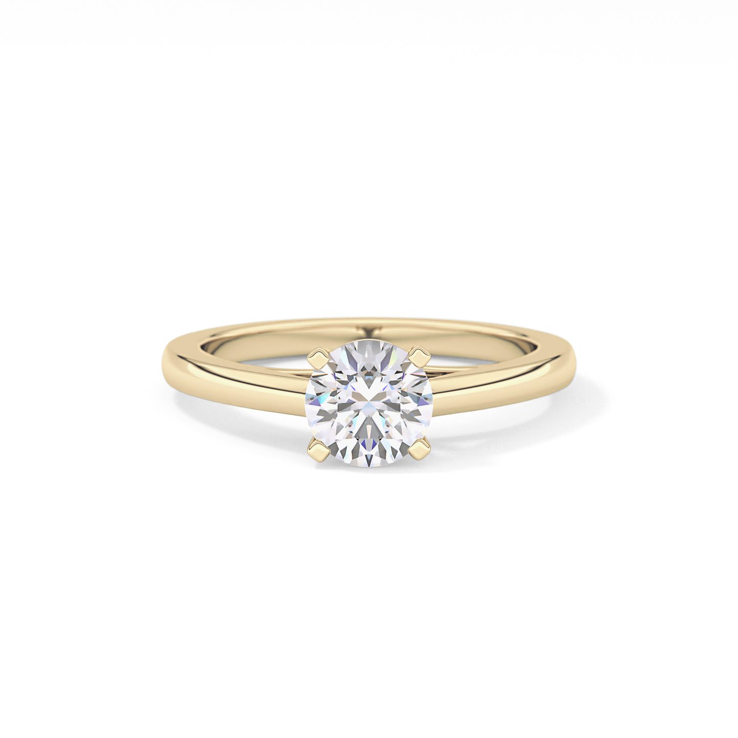 Round Solitaire Lab Grown Diamond Engagement Ring