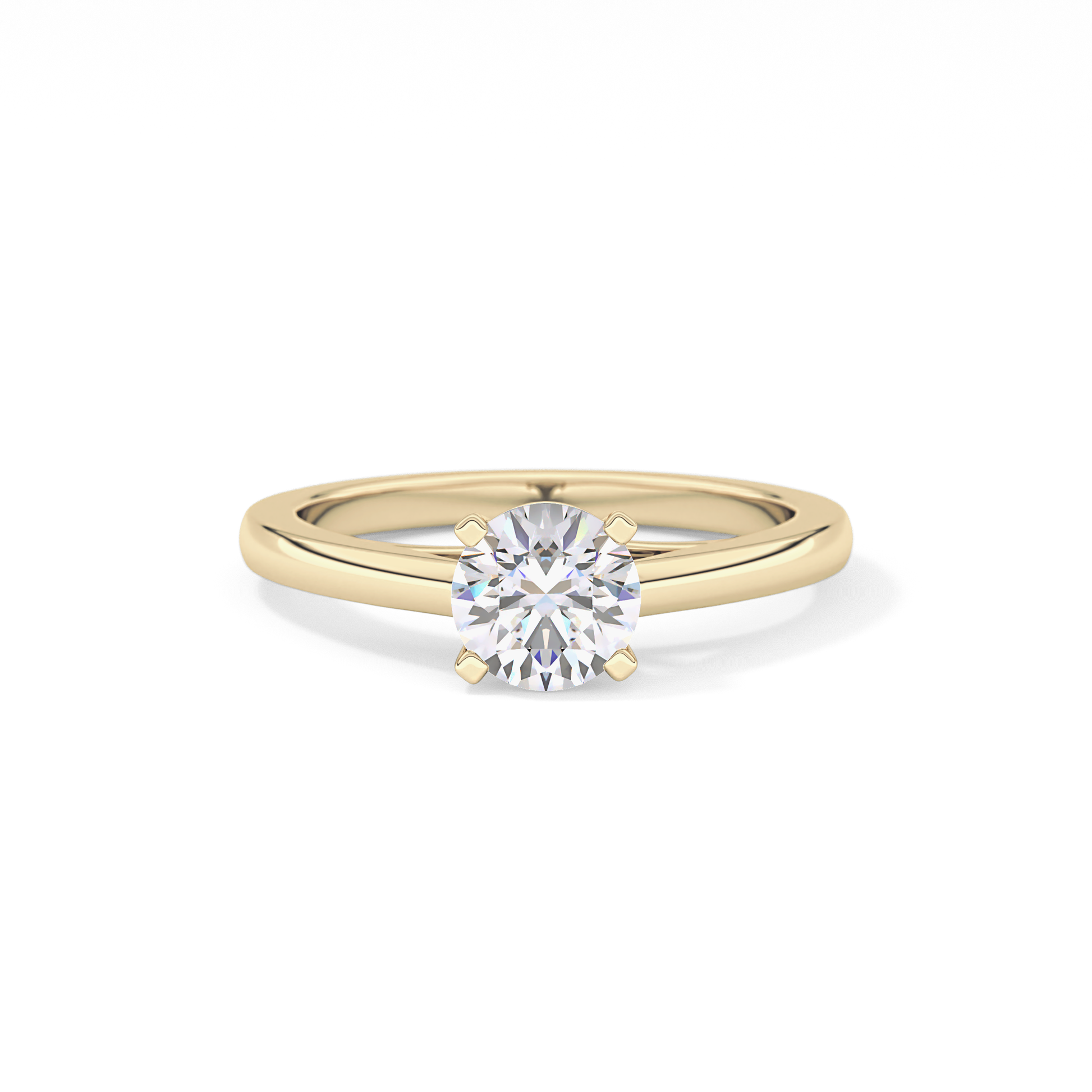 Round Solitaire Lab Grown Diamond Engagement Ring