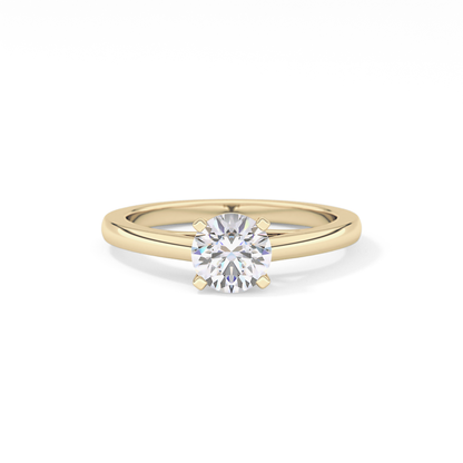 Round Solitaire Lab Grown Diamond Engagement Ring