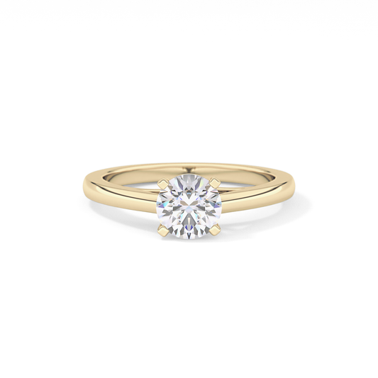 Round Solitaire Lab Grown Diamond Engagement Ring