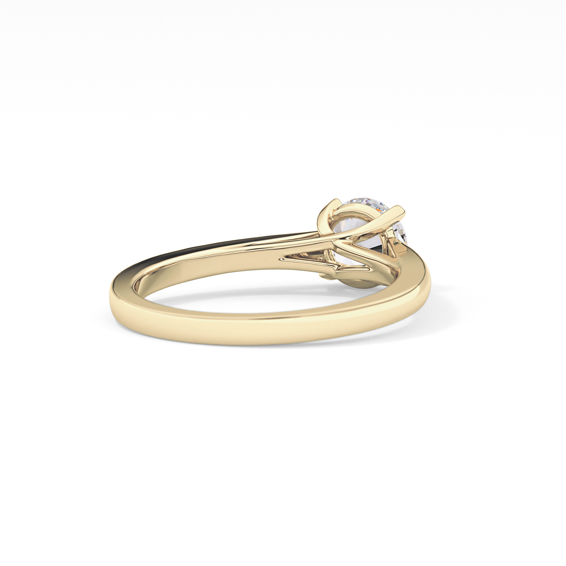 Round Solitaire Lab Grown Diamond Engagement Ring