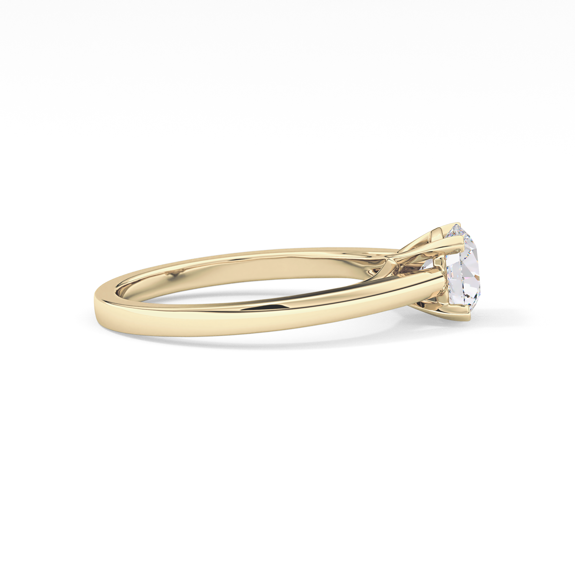 Round Solitaire Lab Grown Diamond Engagement Ring