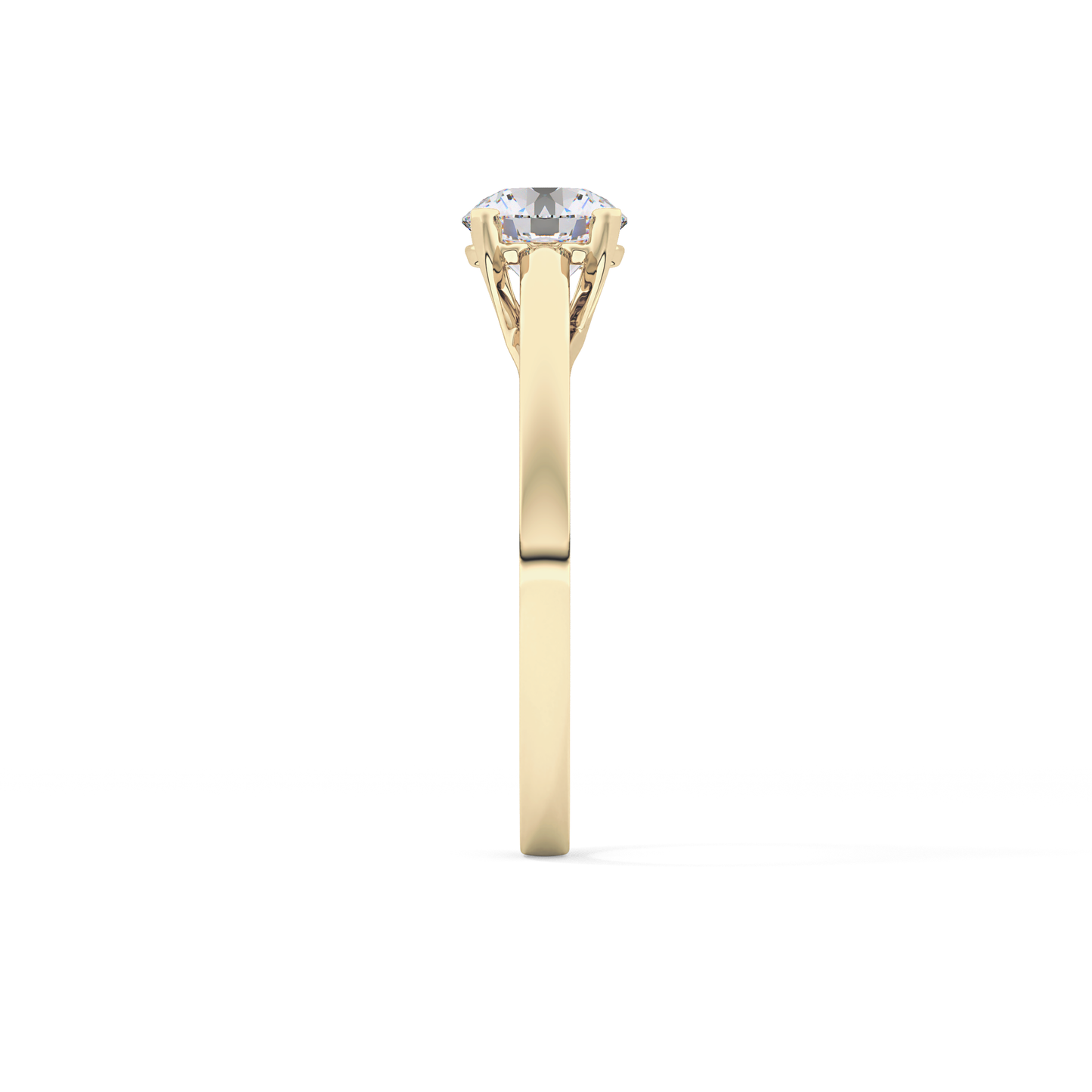 Round Solitaire Lab Grown Diamond Engagement Ring