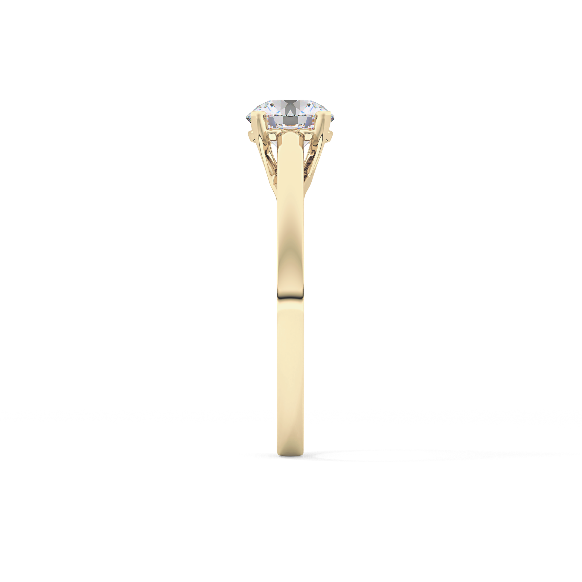 Round Solitaire Lab Grown Diamond Engagement Ring